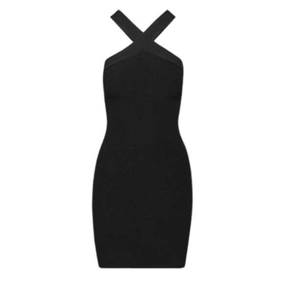 Sincerely Jules Aritzia Sculpt Knit Halter Dress Size Medium - Picture 3 of 15